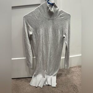 Lululemon Athletica Light Gray Turtleneck Tunic Sweater
